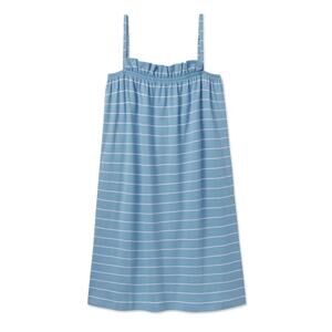 Lake Blue Stripe Ruffle Nightgown Size XXL